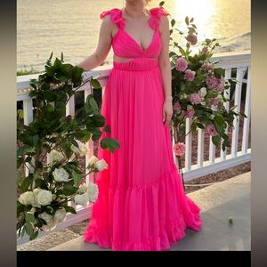 Hot pink Mac duggal dress